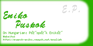 eniko puspok business card